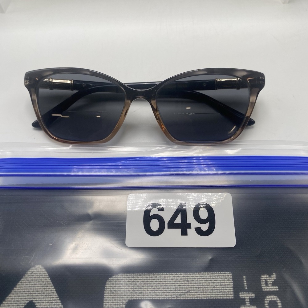 Badgley Mischka Sunglasses Women FRAME ONLY Cat Eye Black Brown 649 - Picture 14 of 15